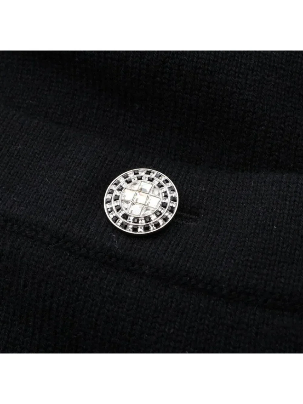 Chanel Cardigan CC Logo Button Patch Cashmere